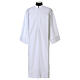 Clerical Alb with 2 pleats and front zipper, 65% polyester 35% cotton s1