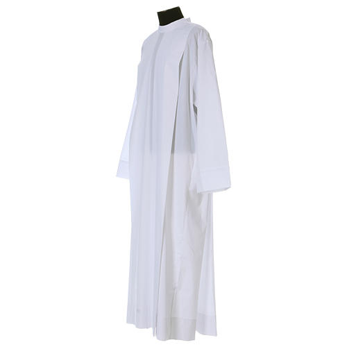 Monastic Alb 65% polyester 35% cotton with 2 pleats and shoulder zipper 2