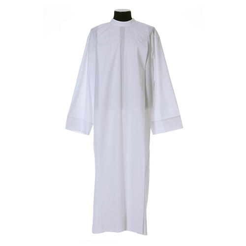 Monastic Alb 65% polyester 35% cotton with 2 pleats and shoulder zipper 1