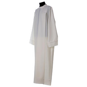 Alben: Albe elfenbeinfarbigen Polyester 2 Falten