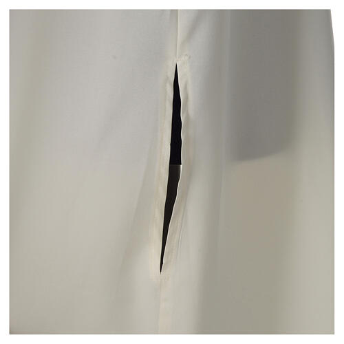 Aube ivoire microfibre polyester évasée avec fausse capuche 2