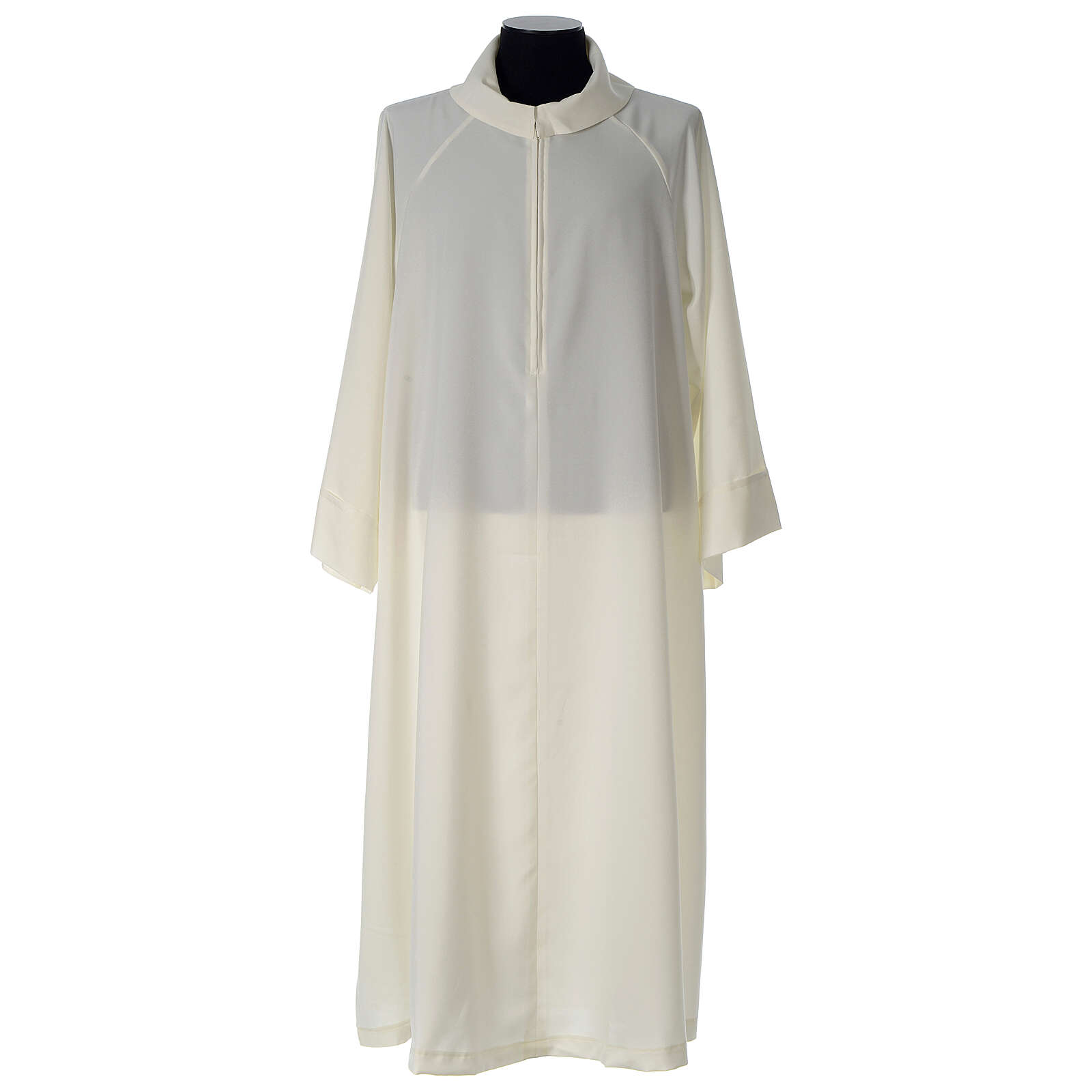 Monastic Alb in ivory in polyester, flared with fake hood | online ...