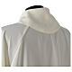 Monastic Alb in ivory in polyester, flared with fake hood s3