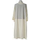 Monastic Alb in ivory in polyester, flared with fake hood s5