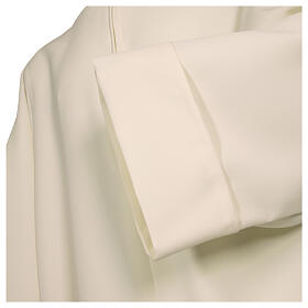 Alb in polyester, flared with zipper on the front, ivory