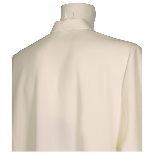 Front Zipper Alb in ivory in polyester, flared 4