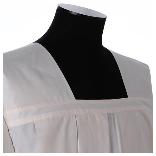 Surplice 65% polyester 35% cotton with gigliuccio hemstitch, 4 pleats, ivory 5