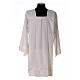 Surplice 65% polyester 35% cotton with gigliuccio hemstitch, 4 pleats, ivory s1