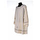 Ivory surplice, 55% polyester 45% wool, cross and grey hemstitch Gamma s4