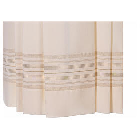 Ivory alb, 55% polyester 45% wool, golden decorations Gamma