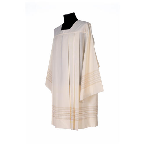 Surplis couleur ivoire 55% polyester 45% laine décorations dorées Gamma 4