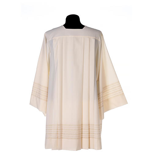 Ivory surplice with golden decorations, 55% polyester 45% wool Gamma 5
