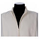 Ivory alb, 55% wool 45% polyester, front zipper, hemstitch Gamma s4