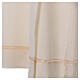 Ivory alb 55% wool 45% polyester front zipper interlaced hemstitch Gamma s2