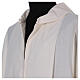 Ivory alb with front zipper 55% wool 45% polyester Gamma s6