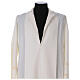 Ivory alb, front zipper, 55% wool 45% polyester Gamma s5