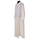 Ivory priest alb with front zipper, 55% polyester 45% wool Gamma s2
