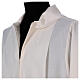 Ivory priest alb with front zipper, 55% polyester 45% wool Gamma s4