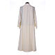 Ivory priest alb with front zipper, 55% polyester 45% wool Gamma s5