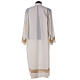 Priest alb in ivory with shoulder zipper, 55% polyester 45% wool s6