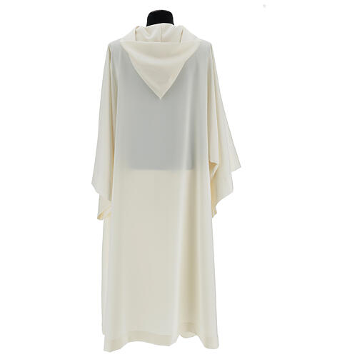 Ivory alb 100% polyester with hood 5