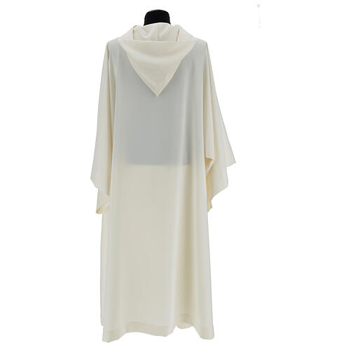 Ivory alb 100% polyester with hood 6