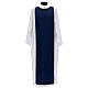 Costume de confrérie polyester blanc et bleu bords or s5