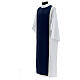 Costume de confrérie polyester blanc et bleu bords or s6