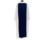 Costume de confrérie polyester blanc et bleu bords or s7