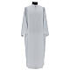 Costume de confrérie polyester blanc et bleu bords or s8