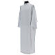 Costume de confrérie polyester blanc et bleu bords or s9