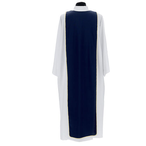 Dress for fraternity in white and blue polyester with gold edges 7