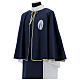 Dress for fraternity in white and blue polyester with gold edges s2