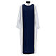 Dress for fraternity in white and blue polyester with gold edges s5