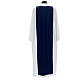 Dress for fraternity in white and blue polyester with gold edges s7