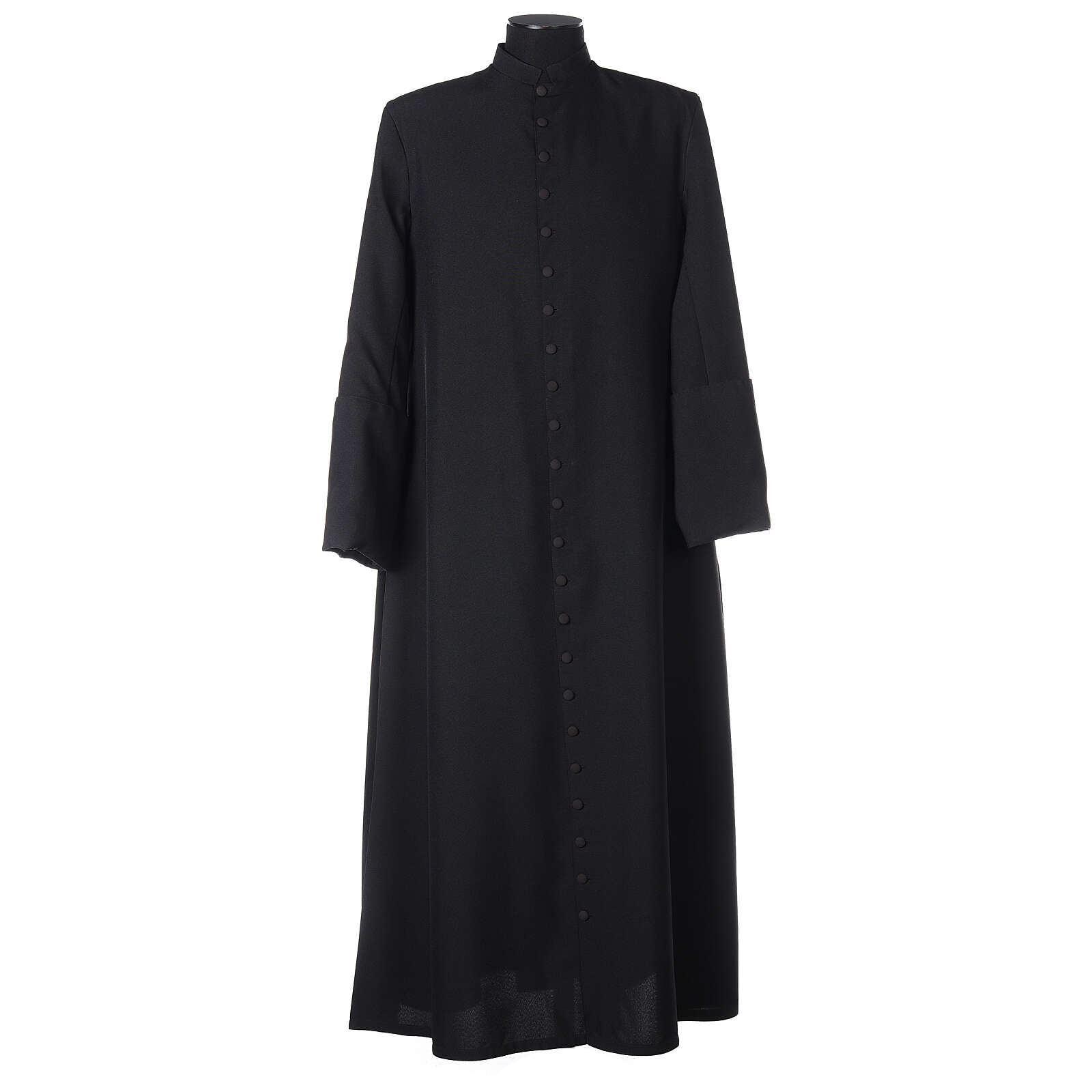 Black cassock dress 100% wool | online sales on HOLYART.co.uk