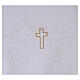 Cotton amice with embroidered gold cross s2