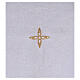 Amice in cotton with golden embroidered flower cross s2