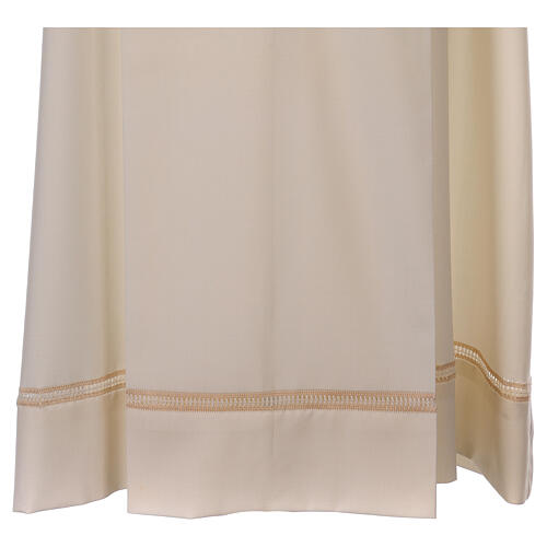 Hemd aus Polyester und Wolle handbestickt, elfenbeinfarben Gamma 4