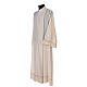 Priest alb 55% wool 45% polyester ivory gigliucci hand embroidery and front zipper Gamma s5