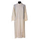 Ivory alb, golden decoration, 55% wool 45% polyester Gamma s1