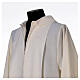 Ivory alb, golden decoration, 55% wool 45% polyester Gamma s5