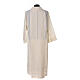 Ivory alb, golden decoration, 55% wool 45% polyester Gamma s7
