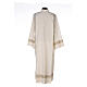 Alb 55% polyester 45% wool, ivory and gold stripes Gamma s8
