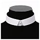 White double collar for cassock s2