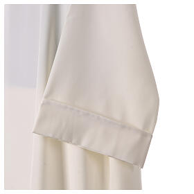 Raglan alb with fake hood and zip fastener, CocoCler, ivory polycotton