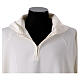 Raglan alb with fake hood and zip fastener, CocoCler, ivory polycotton s4