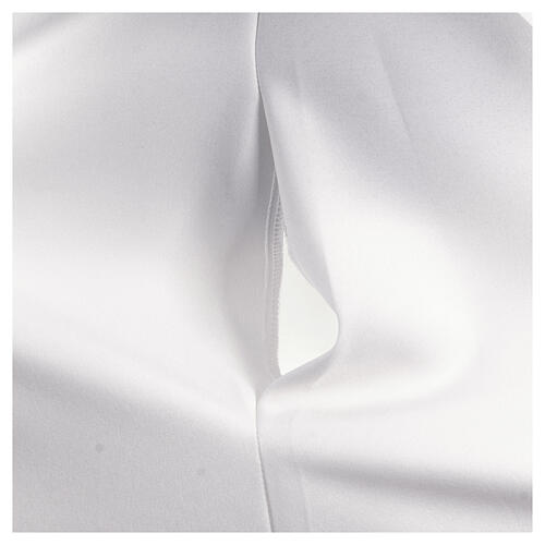 Raglan alb with fake hood and zip fastener, CocoCler, white polycotton 5