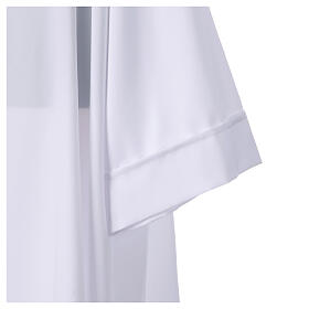 CocoCler alb with round neck, white polycotton