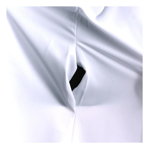 CocoCler alb with round neck, white polycotton 4